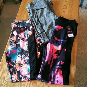 PopFit athletic leggings. Bundle of 3!